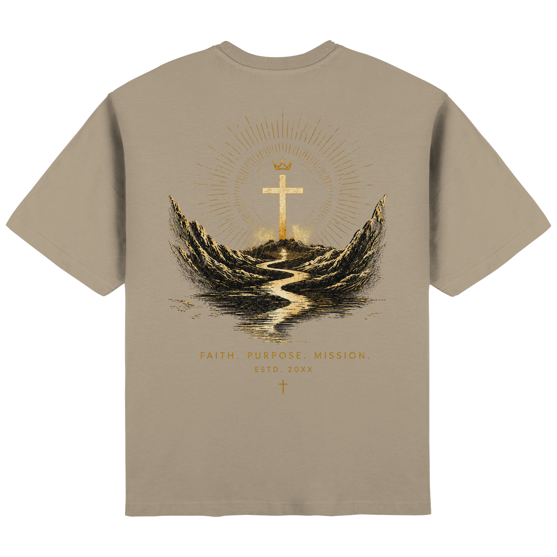 FAITH.PURPOSE.MISSION - Heavy Oversized Streetwear Shirt - Streetwear Oversized T-Shirt