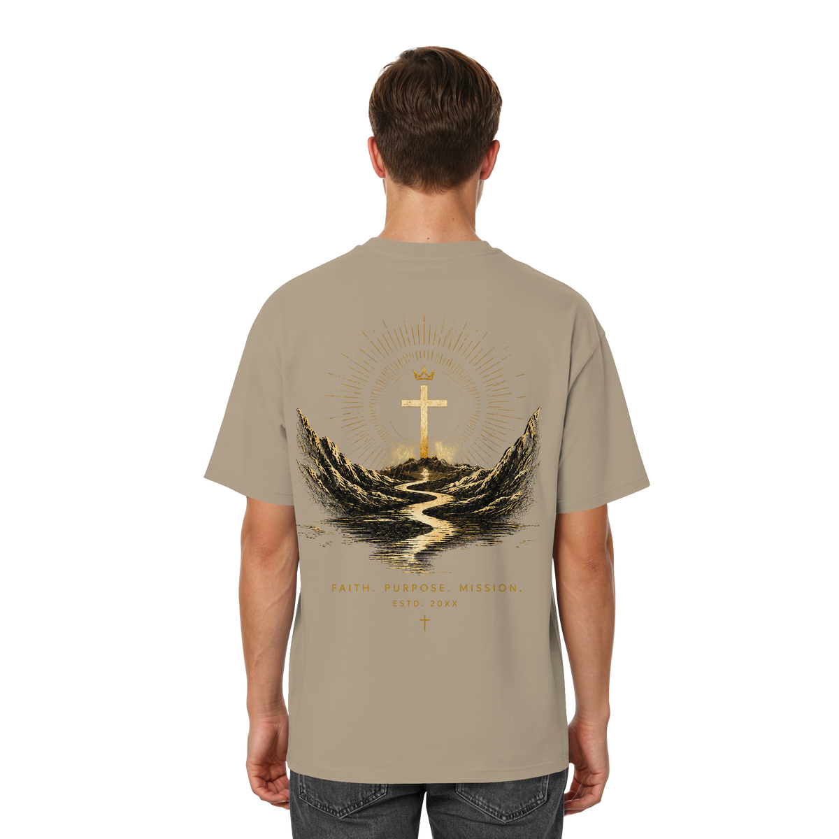 FAITH.PURPOSE.MISSION - Heavy Oversized Streetwear Shirt - Streetwear Oversized T-Shirt