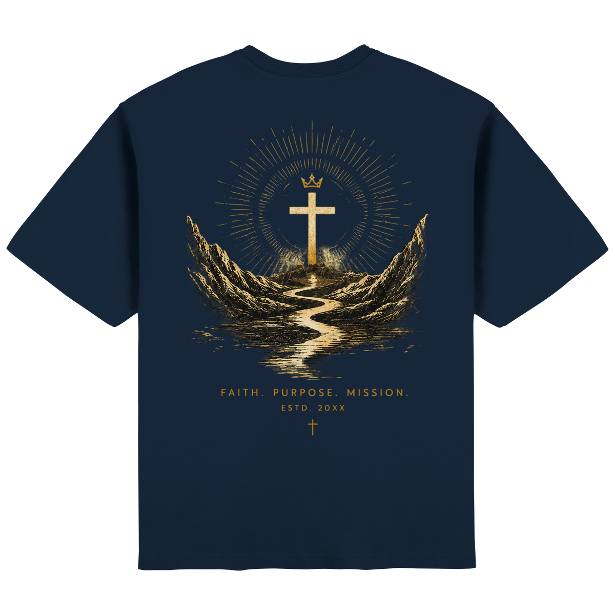 FAITH.PURPOSE.MISSION - Heavy Oversized Streetwear Shirt - Streetwear Oversized T-Shirt