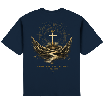 FAITH.PURPOSE.MISSION - Heavy Oversized Streetwear Shirt - Streetwear Oversized T-Shirt