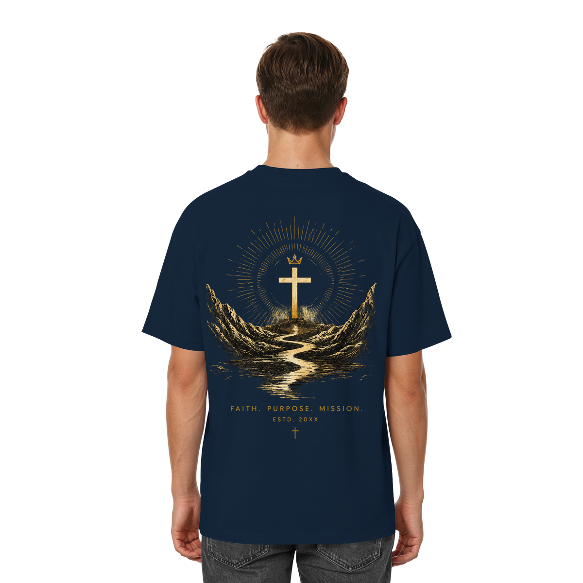 FAITH.PURPOSE.MISSION - Heavy Oversized Streetwear Shirt - Streetwear Oversized T-Shirt
