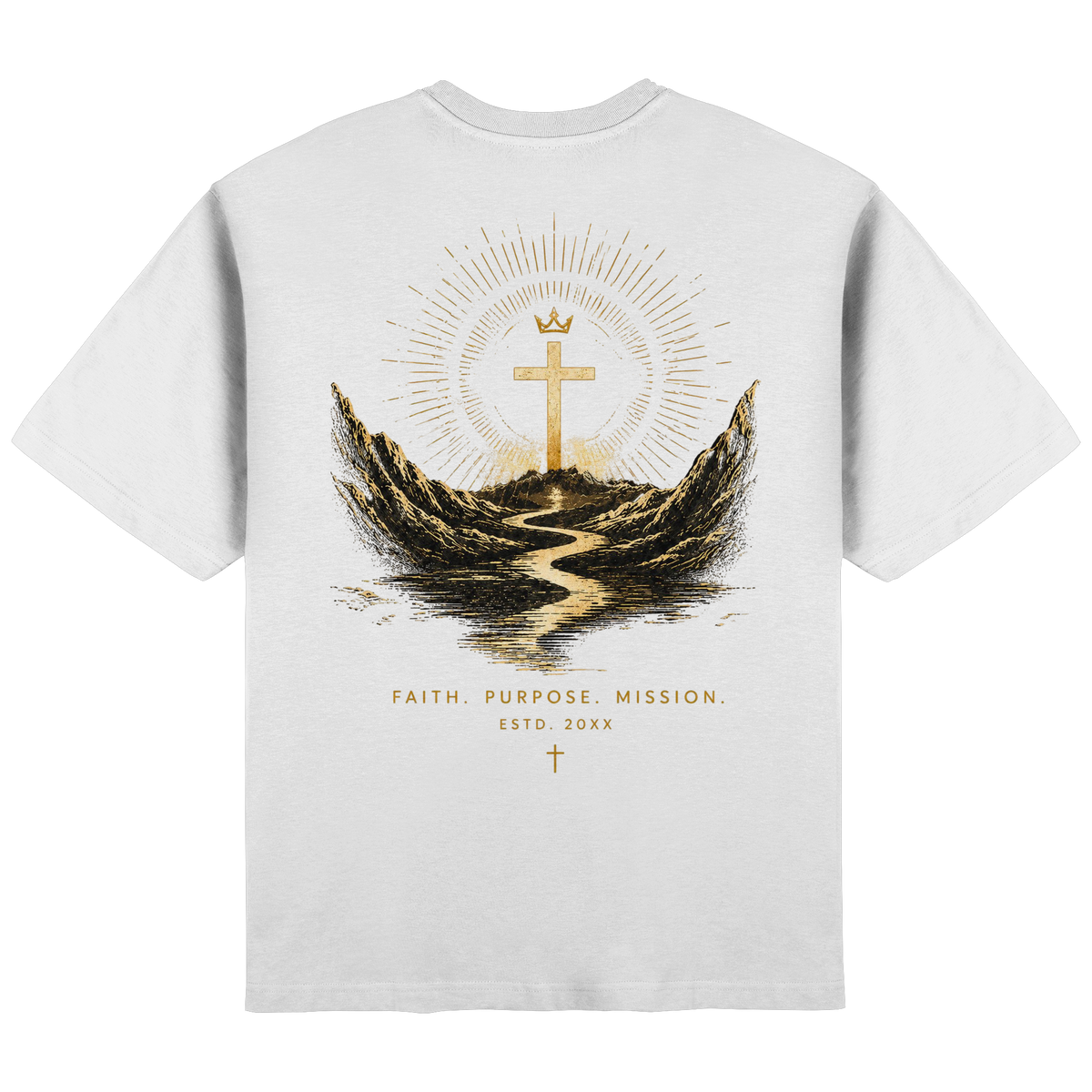 FAITH.PURPOSE.MISSION - Heavy Oversized Streetwear Shirt - Streetwear Oversized T-Shirt