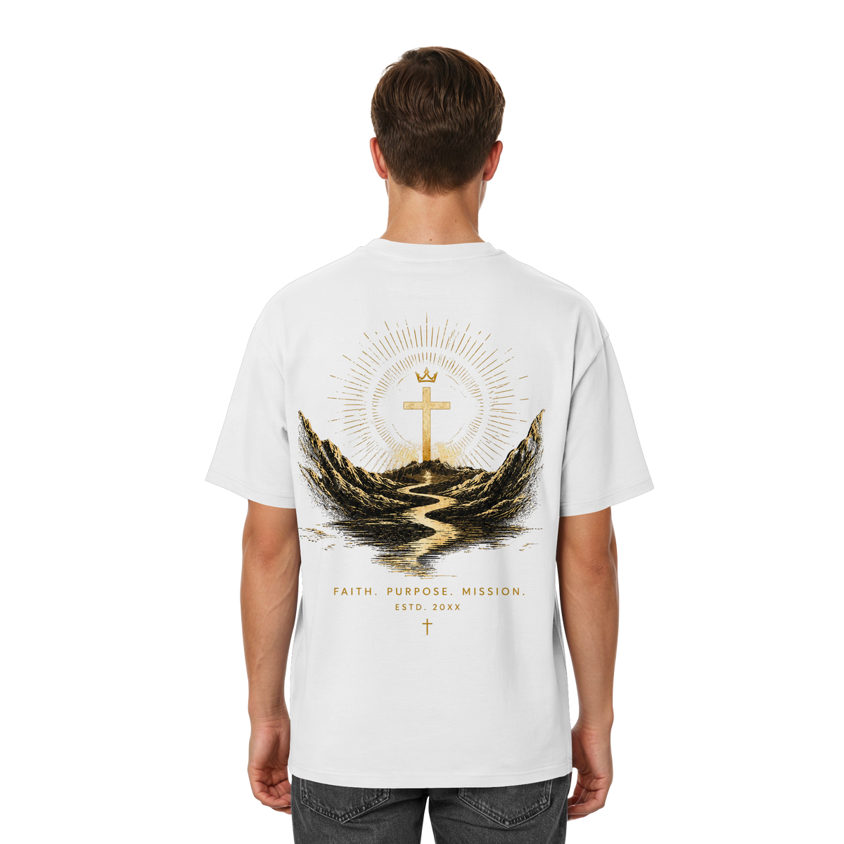 FAITH.PURPOSE.MISSION - Heavy Oversized Streetwear Shirt - Streetwear Oversized T-Shirt